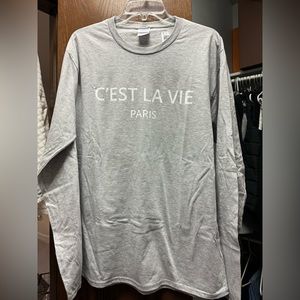 Size Large Long Sleeved C’est La Vie Paris Tee
